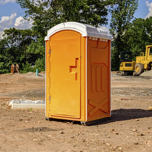 how often are the portable restrooms cleaned and serviced during a rental period in East Bay Michigan